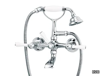 1935 LIMOGES - 2 hole wall-mounted bathtub mixer with hand shower _ RVB