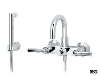 CLIFF - 2 hole wall-mounted bathtub set with hand shower _ RVB