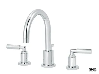 CLIFF - 3 hole washbasin mixer with automatic pop-up waste _ RVB