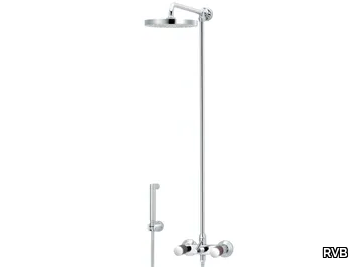 FLAMANT DOCKS - Wall-mounted shower panel with hand shower with overhead shower _ RVB