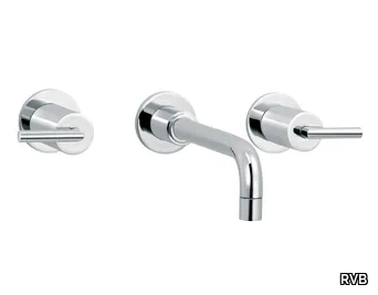 FUN - Contemporary style 3 hole wall-mounted washbasin mixer _ RVB