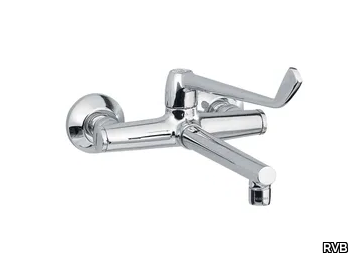 MEDICO - 2 hole wall-mounted washbasin mixer _ RVB