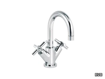 SULLY - Countertop 1 hole washbasin mixer with automatic pop-up waste _ RVB