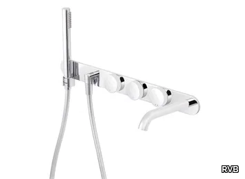 TUNE - Wall-mounted thermostatic bathtub set with hand shower _ RVB