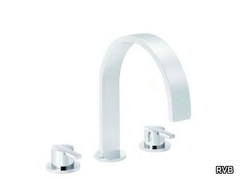 LINE - 3 hole washbasin tap with pop up waste _ RVB