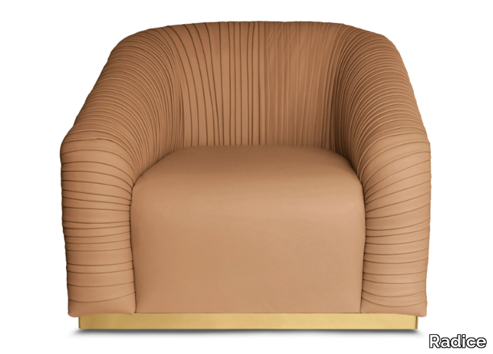 CENTURY - Leather armchair with armrests _ Radice