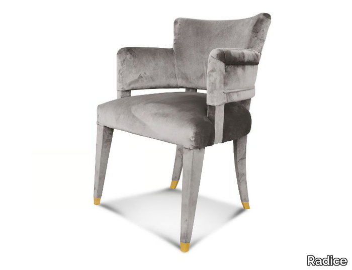 CLASS - Velvet chair with armrests _ Radice