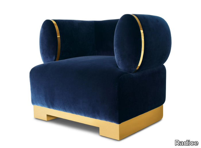 DORADO - Velvet armchair with armrests _ Radice