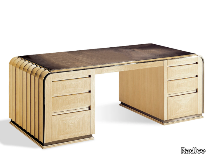 PRESIDENT - Wooden writing desk with drawers _ Radice