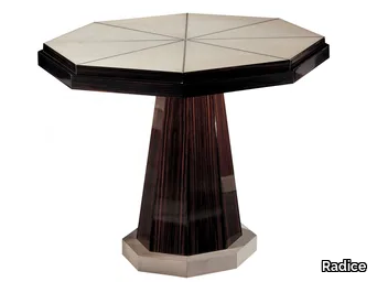 OPERA - Octagonal wooden table with parchment top _ Radice