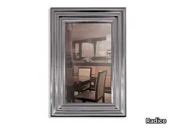 WAVE - Framed rectangular gold leaf mirror _ Radice