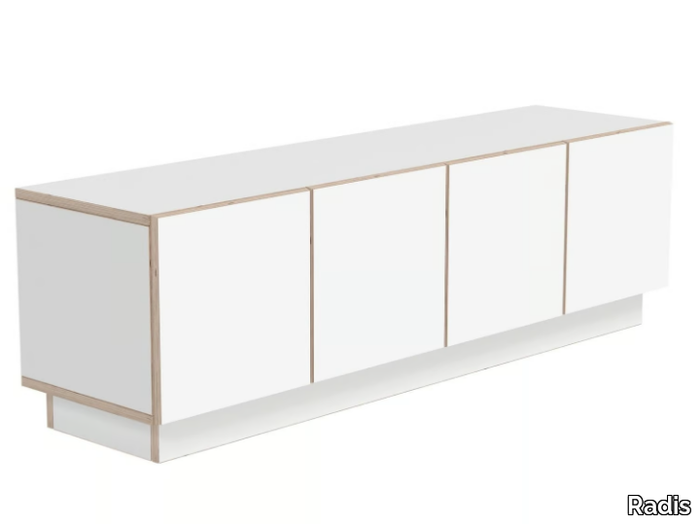 BOXY - Multi-layer wood TV cabinet with doors _ Radis