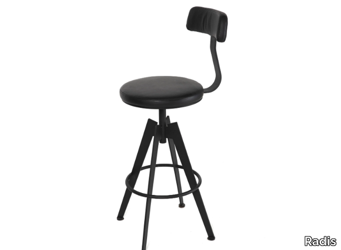 CHRISTO - Powder coated steel barstool _ Radis