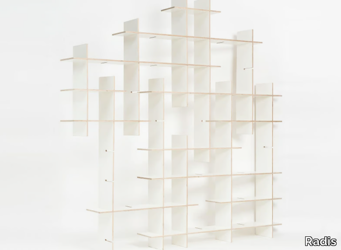 CRISS CROSS - Modular plywood shelving unit _ Radis