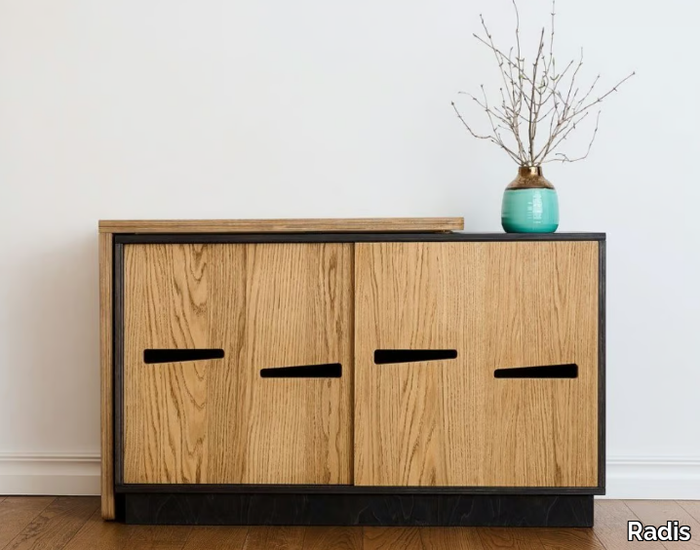 FOLDY - Wooden sideboard with sliding doors _ Radis