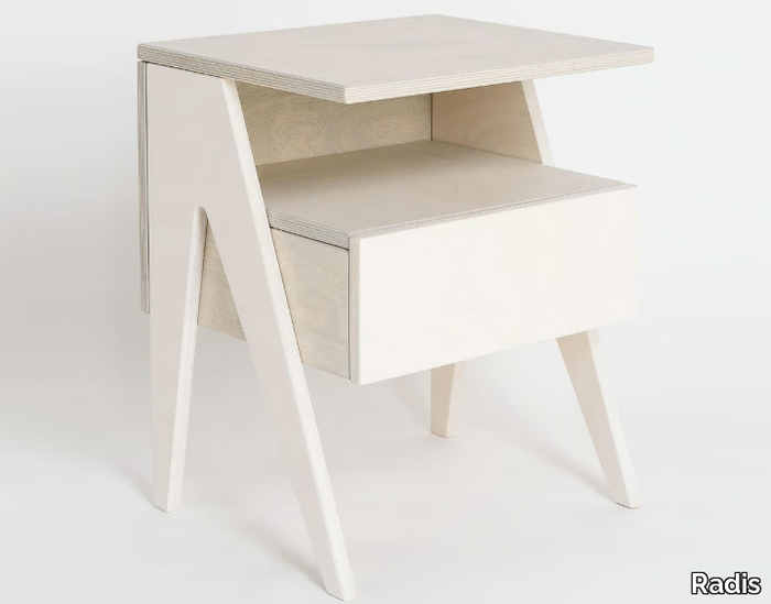 HUH - Plywood bedside table with drawers _ Radis