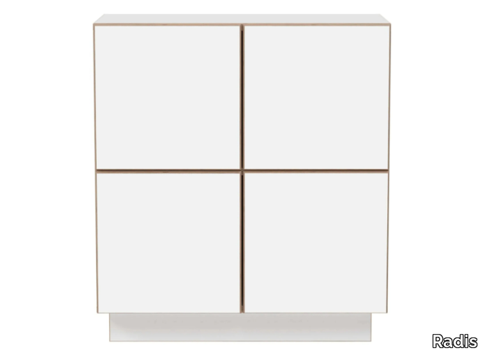 BOXY 2 x 2 - Multi-layer wood sideboard with doors _ Radis