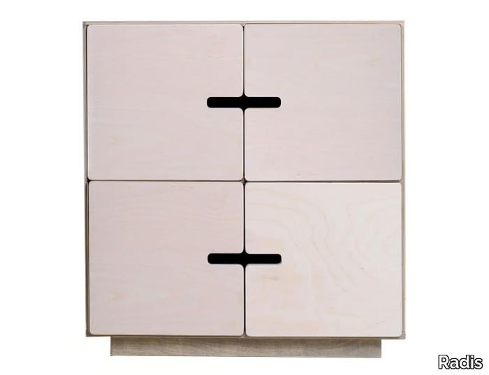 PIX 2 x 2 - Wood veneer sideboard with doors _ Radis