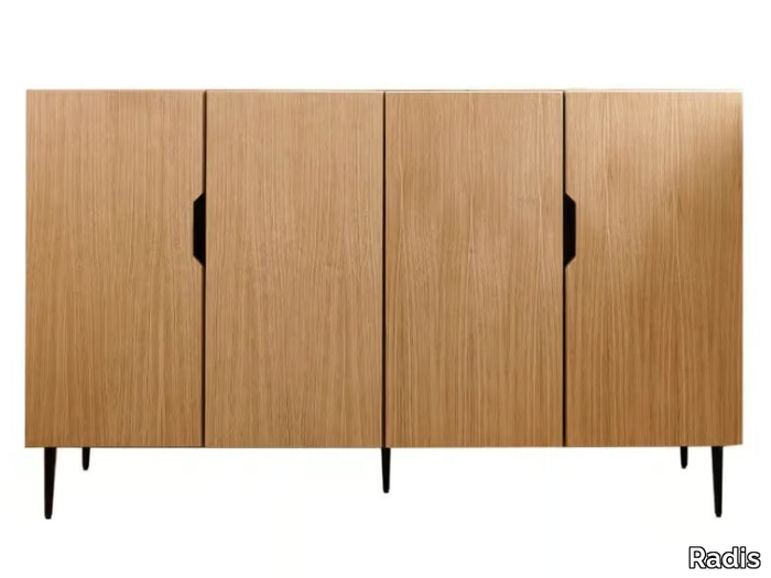 NOBLE - Wood veneer sideboard with doors _ Radis