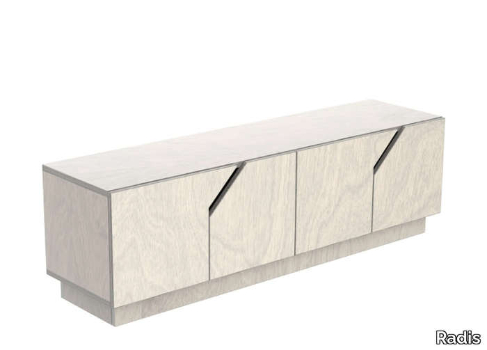 MAZE - Low birch TV cabinet with doors _ Radis