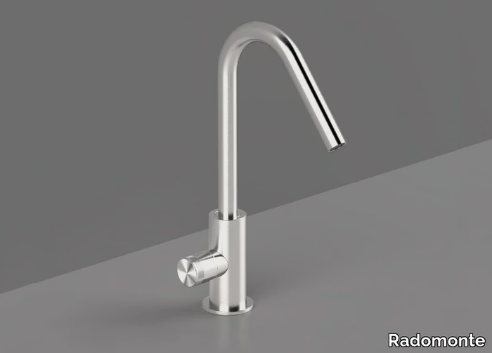 HIR1 - Countertop single handle washbasin mixer without waste _ Radomonte