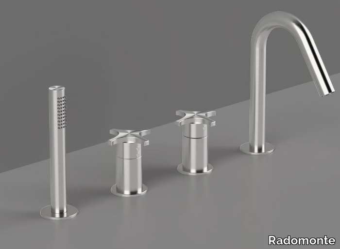 DXN36 - Deck mounted 4 hole steel bathtub tap _ Radomonte