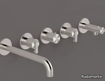 KIRA - KIR52 - Wall-mounted thermostatic steel bathtub mixer _ Radomonte