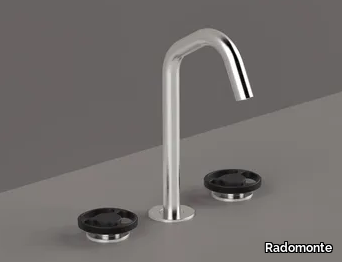 KÀTO - KAT26 - 3 hole countertop steel washbasin tap _ Radomonte