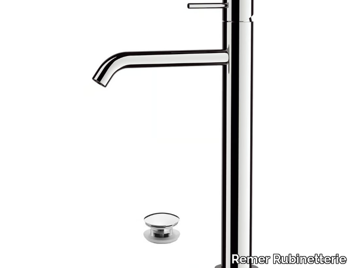 X STYLE - Countertop single handle washbasin mixer with pop up waste _ Remer Rubinetterie