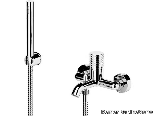 CELEBRITY - External single handle bathtub mixer with hand shower _ Remer Rubinetterie