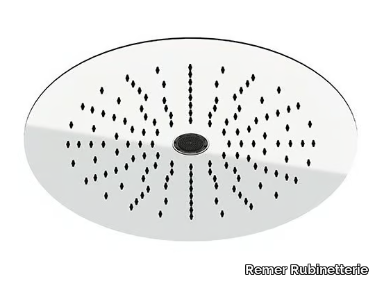 INOX DESIGN - Round 2-spray stainless steel overhead shower _ Remer Rubinetterie