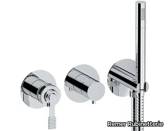 ATELIER - Recessed single handle bathtub mixer with hand shower _ Remer Rubinetterie