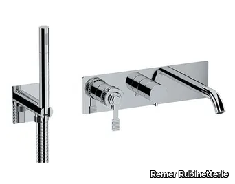 ATELIER - External single handle bathtub mixer with plate _ Remer Rubinetterie