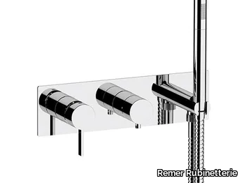 METRICA - Wall-mounted bathtub set with diverter _ Remer Rubinetterie