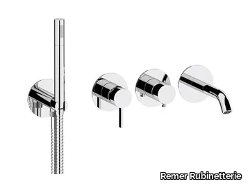 METRICA - Recessed bathtub set with hand shower _ Remer Rubinetterie