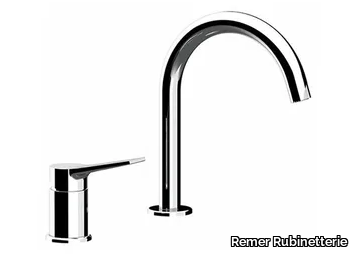 SLASH & DOT - 2 hole single handle countertop washbasin mixer _ Remer Rubinetterie