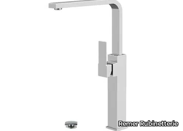 QUBIKA - Countertop single handle washbasin mixer with adjustable spout _ Remer Rubinetterie