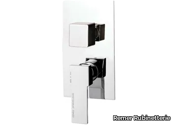 QUBIKA - Chrome-plated single handle shower mixer with diverter _ Remer Rubinetterie