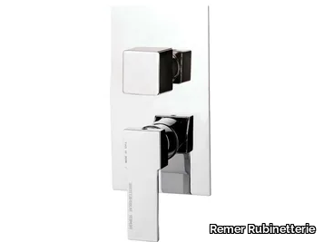 QUBIKA - Chrome-plated single handle shower mixer with diverter _ Remer Rubinetterie