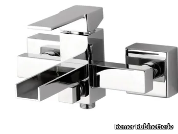 QUBIKA CASCATA - Wall-mounted bathtub mixer _ Remer Rubinetterie