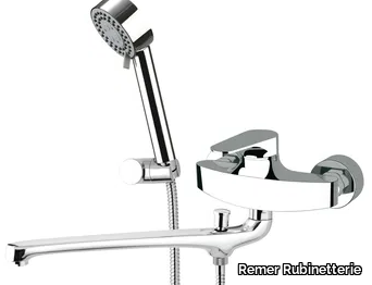 CLASS LINE - Wall-mounted bathtub mixer with hand shower _ Remer Rubinetterie