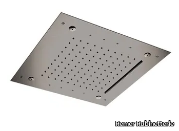 INOX DESIGN - LED ceiling mounted stainless steel overhead shower _ Remer Rubinetterie