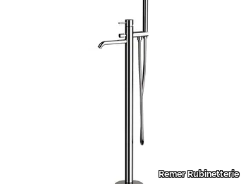 X STYLE - Floor standing bathtub mixer with diverter with hand shower _ Remer Rubinetterie