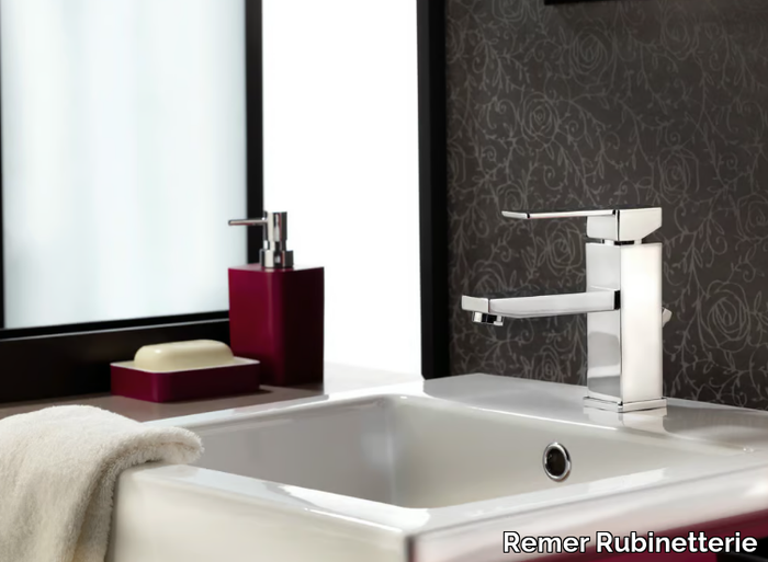 QUBIKA - Single handle 1 hole washbasin mixer _ Remer Rubinetterie