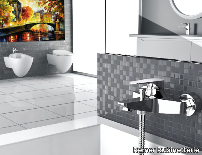 CLASS LINE - Wall-mounted single handle bathtub mixer _ Remer Rubinetterie