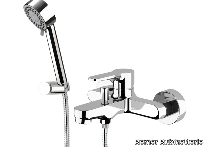 WINNER - Wall-mounted bathtub mixer with hand shower _ Remer Rubinetterie