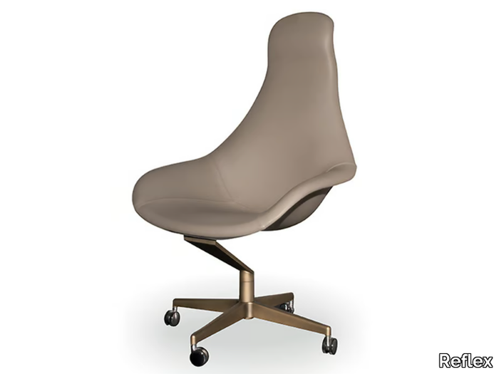 ZENITH - Leather executive chair with headrest _ Reflex