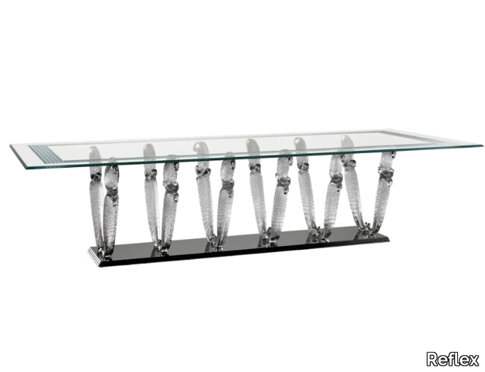 CASANOVA 72 SPECIAL - Rectangular glass dining table _ Reflex