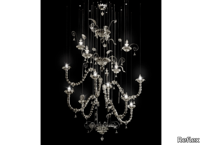 MOLECOLARE - LED Murano glass chandelier _ Reflex