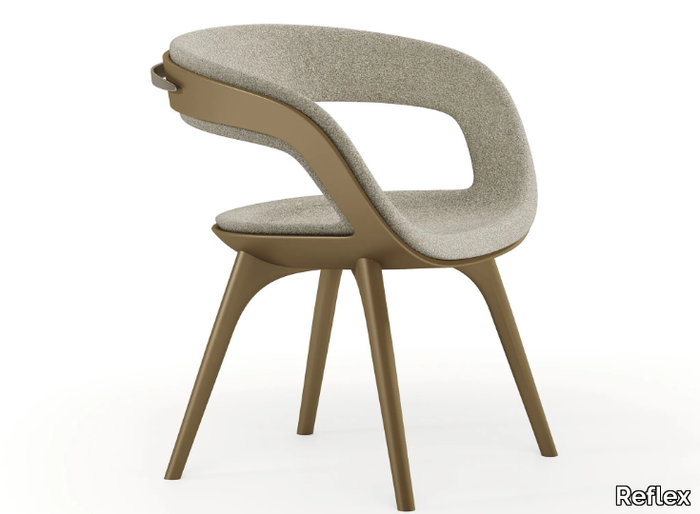 NIDO - Wooden chair with armrests _ Reflex